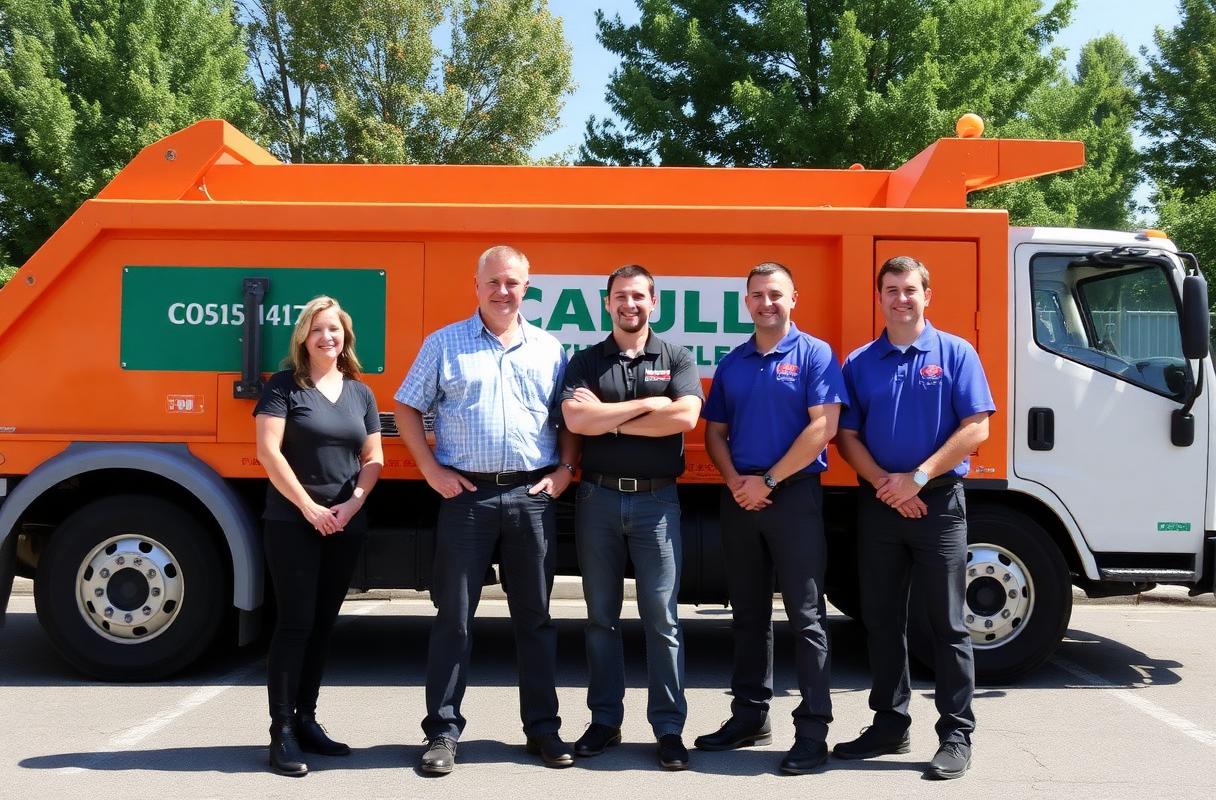 Kloverics dumpster rental crew